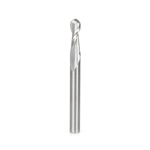 46456 Solid Carbide Up-Cut Spiral Ball Nose 3mm Radius x 6mm Dia x 22mm x 6mm Shank x 63mm Long x 2 Flute Router Bit - San Tools Dubai (image 1)