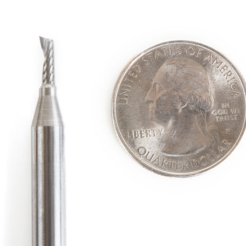 51490 Metric Solid Carbide CNC Spiral 'O' Single Flute, Aluminum Cutting 3mm Dia x 8mm x 6mm Shank x 63mm Long Up-Cut Router Bit - San Tools Dubai (image 1)