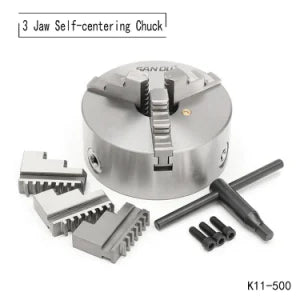 SAN OU K11 500 3-Jaw Lathe Chuck Manual Self-Centering Metal K11-500 Lathe Chuck With Jaws Turning Machine Tools Accessories UAE