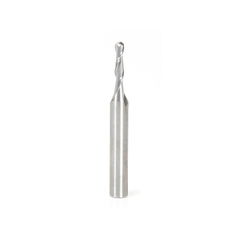 46453 Solid Carbide Up-Cut Spiral Ball Nose 1.5mm Radius x 3mm Dia x 12mm x 6mm Shank x 50mm Long x 2 Flute Router Bit - San Tools Dubai (image 1)