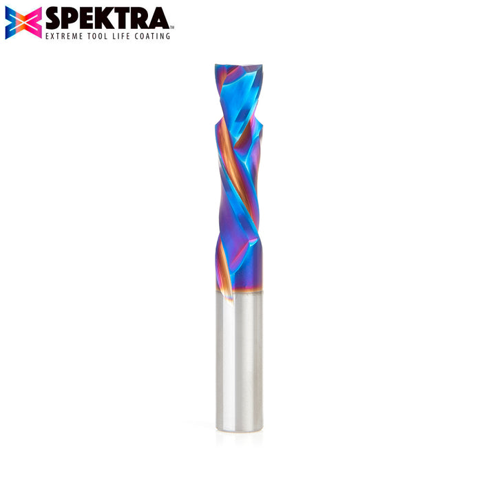 48314-K CNC Solid Carbide Spektra™ Extreme Tool Life Coated Compression Spiral 10mm Dia x 35mm x 10mm Shank
