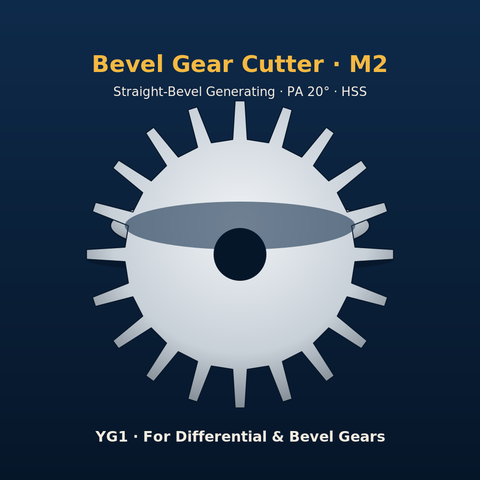 YG1 Bevel Gear Generating Cutter Module 2 - HSS Straight-Bevel