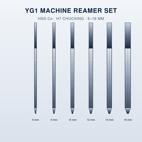 YG1 Machine Reamer Set HSS-Co H7 Chucking 6-16mm UAE