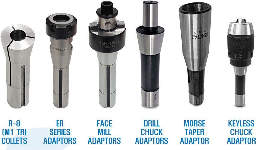 ISO, R-8, and MT Series Tool Adaptors for milling machines — SAN Tools